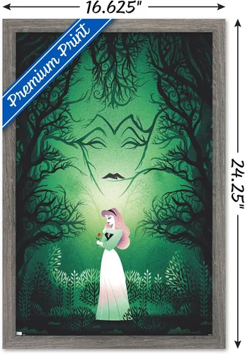 Vista 3 de Trends International Disney Princess - Póster de pared de La Bella Durmiente - Good vs Evil de 14.725 x 22.375 pulgadas, versión enmarcada de madera