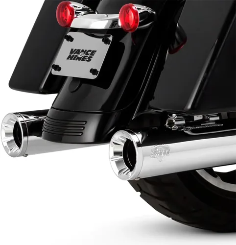 Vista 3 de Vance & Hines Eliminator 400 Slip Ons Chrome con tapas de extremo cromadas 16714