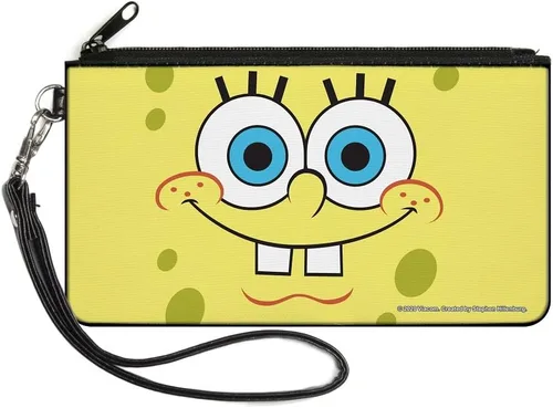 Vista 4 de Billetera de lona con cremallera de Bob Esponja con hebilla
