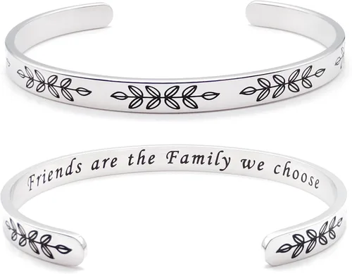 Vista 305 de Pulseras inspiradoras para mujer, joyería de acero inoxidable, con refranes, pulsera motivacional con mensaje oculto, pulseras grabadas para mejor