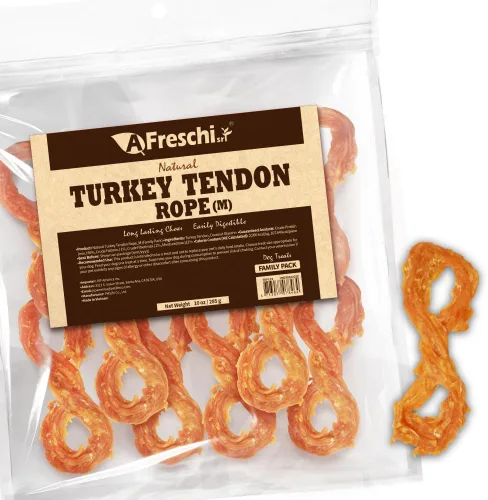 Vista 13 de AFreschi - Premios masticables de tendón de pavo para perros y cachorros, Signature Series, ingrediente de EE. UU., hipoalergénico, fácil