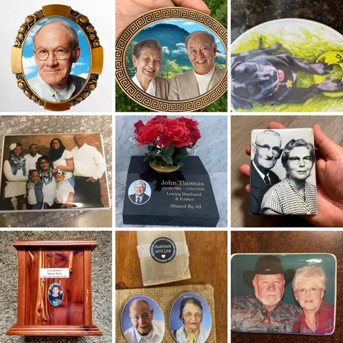 Vista 7 de Azulejo fotográfico de cerámica conmemorativo personalizado Italia – Cuadro ovalado de porcelana impermeable de 1 pulgada para lápidas y tumbas