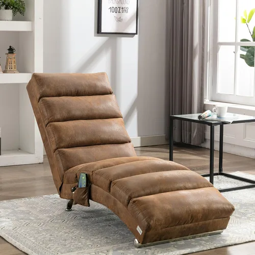 Vista 16 de Sillón de masaje, sofá reclinable eléctrico de lino con control remoto, silla tapizada con función de masaje y calor lumbar para oficina o sala