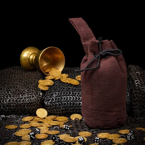 Vista 5 de Mythrojan Riñonera con cordón para renacimiento, accesorios para disfraz, bolsa de joyería