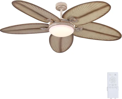 Vista 18 de PHORUS Ventiladores de techo de hoja de palma de 48 pulgadas con luces, ventiladores de techo tropical para exteriores con control remoto