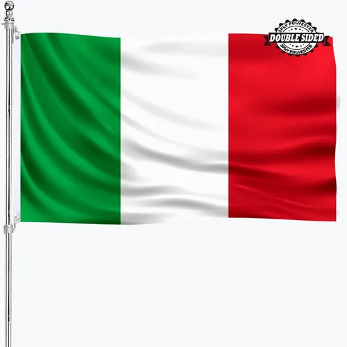 Vista 17 de Bandera albanesa de Albania 3x5 doble cara para exteriores, banderas nacionales del país de alta resistencia de 3 capas de poliéster con 2 ojales