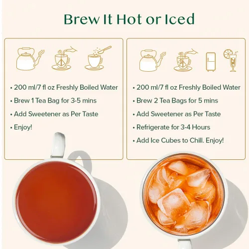 Vista 7 de VAHDAM - Bolsas de té negro Assam (100 unidades) con alto contenido de cafeína, sin gluten, bolsas de té de hojas sueltas enteras Fuertes
