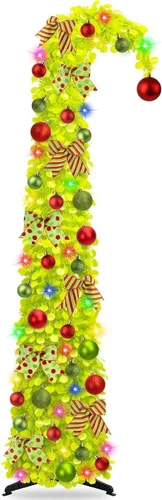 Vista 7 de N&T Nieting - Árbol de Navidad de oropel Azul