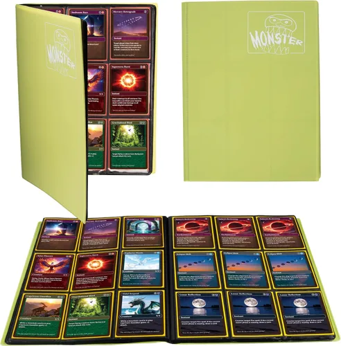 Vista 23 de Monster Binder - Álbum de tarjeta coleccionables, 9 bolsillos para tarjetas, retiene 360 de Yugioh, Magic, y Pokémon, Matte Teal Verde azulado mate