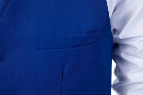 Vista 4 de Chaleco de traje para hombre, chaleco de negocios, chaleco de vestir formal para hombres con 4 botones de ajuste delgado
