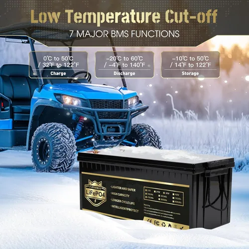 Vista 5 de 36V 105Ah LiFePO4 - Batería para carrito de golf, BMS inteligente de 200A integrado, aplicación móvil, batería de litio recargable de más de 5000