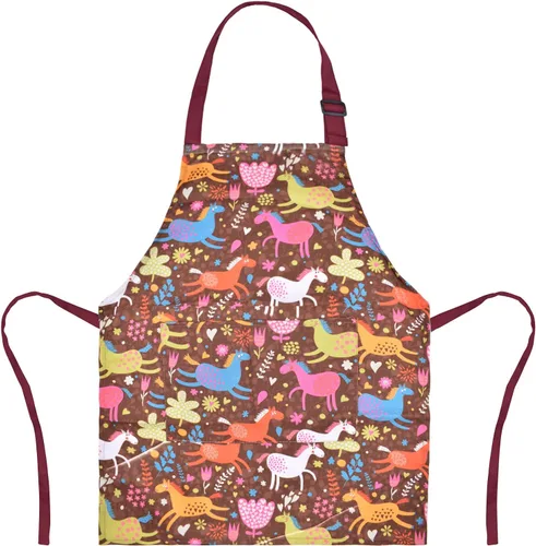 Vista 13 de Delantal de Dinosaurio para Niños Varones con Bolsillo, Delantales de Unicornio para Niñas para Cocinar, Pintar, Delantal de Cocina para Niños de 3