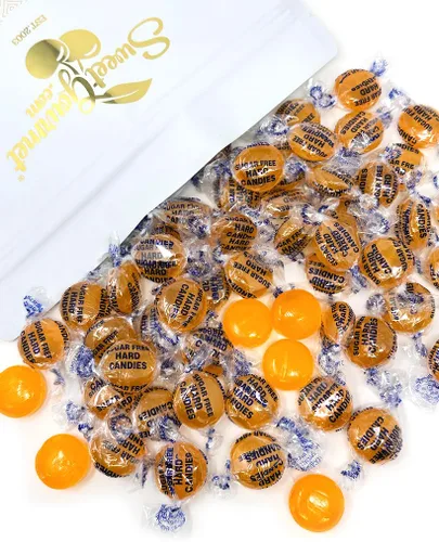 Vista 10 de SweetGourmet Caramelo duro con botones de caramelo sin azúcar, 1 libra, sin grasa, sin gluten, 90 piezas
