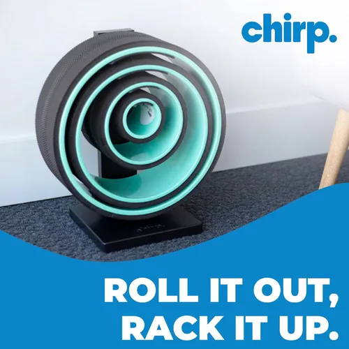 Vista 5 de Chirp Estante para ruedas: almacenamiento para rodillos de masaje muscular, almacenamiento seguro y fácil para todos los 4 tamaños de rodillos