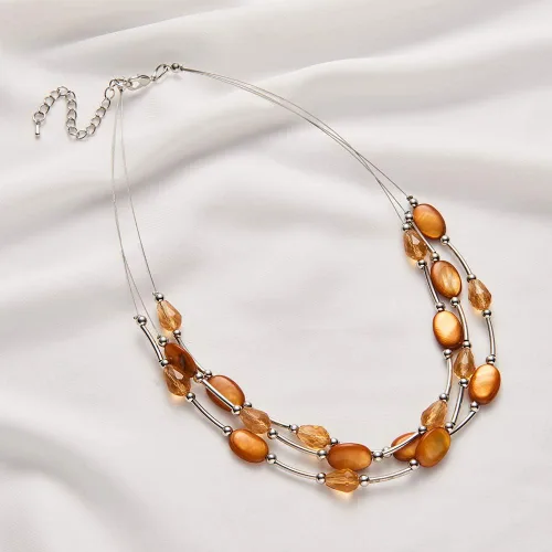 Vista 5 de Collar a capas con cristal para mujer, gargantilla con cadena de plata gruesa, regalo de cumpleaños para mujer