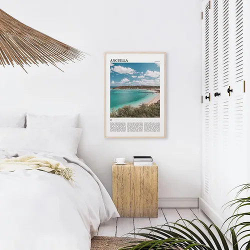 Vista 6 de Póster de viaje de Anguila, arte de pared de Anguila, impresión de póster de Anguila, foto de Anguila, decoración de Anguila, Caribe