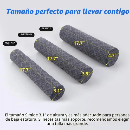 Vista 2 de Cozyhealth Almohada cervical pequeña de 3.1 pulgadas de alto, almohada cilíndrica de espuma viscoelástica suave media para dormir, soporte de cuello