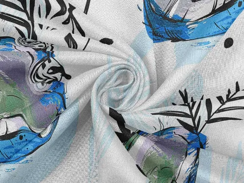 Vista 22 de oneOone Cotton Flex Brown Fabric Tropical Sewing Material Print Fabric By The Yard 40 Inch Wide-5K