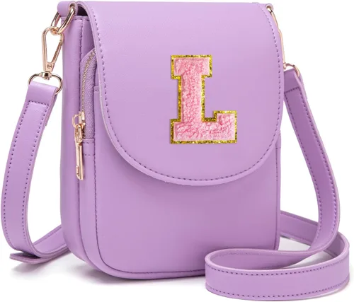 Vista 94 de Viverte Bolso Cruzado para Niñas Adolescentes Pequeñas, Bolso Inicial para Celular, Pequeña Cartera para Niños Pequeños, Bolso de Cuero con Tres