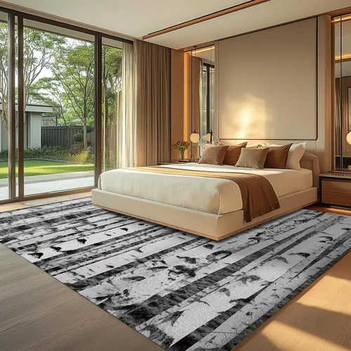 Vista 6 de Rugs - Alfombra mullida para sala de estar, 23.6 x 35.4 in, con textura de tronco de abedul, para dormitorio, lavable a máquina, alfombra gruesa