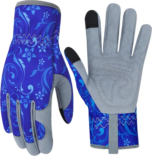 Vista 12 de Guantes de Jardinería de Cuero MERTURN para Mujeres, Guantes de Jardín a Prueba de Espinas, Guantes de Trabajo Compatibles con Pantalla Táctil
