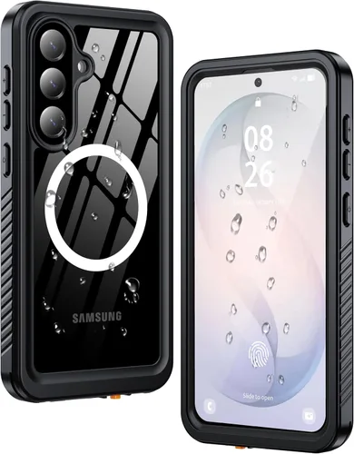 Vista 9 de ANTSHARE Funda impermeable IP68 para Samsung Galaxy S24 Ultra, compatible con MagSafe, protector de pantalla y lentes integrado, protección