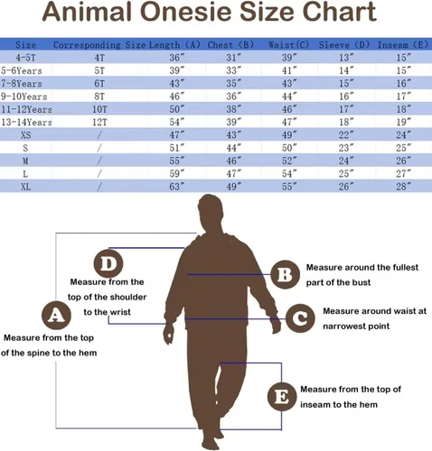 Vista 4 de GONAAP Unisex Adult Onesie Pajamas Animal One Piece Costume Cosplay Sleepwear