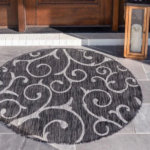 Vista 18 de Unique Loom Outdoor Botanical Collection - Alfombra rizada, 4 pies 1 pulgada x 6 pies 1 pulgada, rectangular, azul/marfil