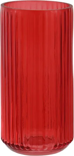 Vista 37 de Jarrón de vidrio ámbar para flores, florero para ramo, jarrones de vidrio modernos, jarrones acanalados para sala de estar, dormitorio, mesa