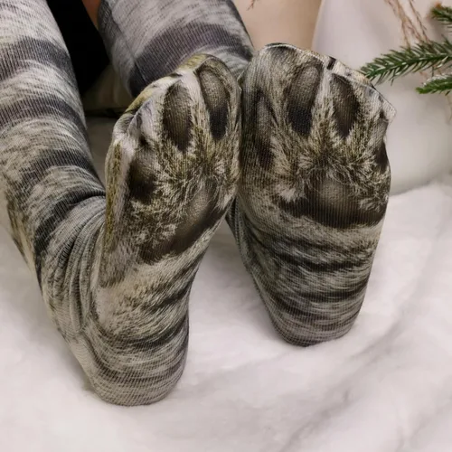 Vista 5 de FilmHOO White Elephant Gifts for Adults Funny Animal Paw Socks Gag Gifts Christmas Stocking Stuffers for Men Women Him Teens