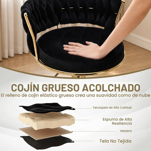Vista 4 de VECELO Juego de 2 taburetes de bar, taburetes de bar ajustables de altura de mostrador con respaldo y brazo, taburetes de isla de cocina tejidos