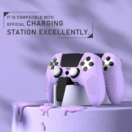 Vista 41 de PlayVital 3D Studded Edition Anti-Slip Silicone Cover Case for ps5 Edge Controller, Soft Rubber Protector Skin for ps5 Edge Wireless Controller with