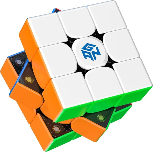 Vista 2 de GAN 356M Speedcube magnético 3x3 sin calcomanías, cubo de velocidad llavero