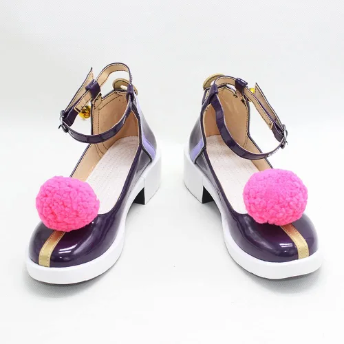 Vista 5 de Genshin Impact Qiqi - Zapatos de cosplay de Halloween Qi Qi para disfraz de mujeres y hombres, juego de cosplay de anime