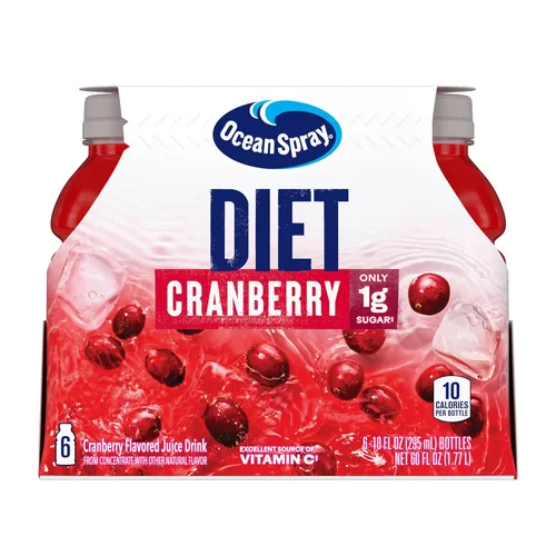 Vista 5 de Ocean Spray Juice Drink - Botella de 10 onzas, Diet Cranberry, 60 onzas líquidas, (paquete de 6)