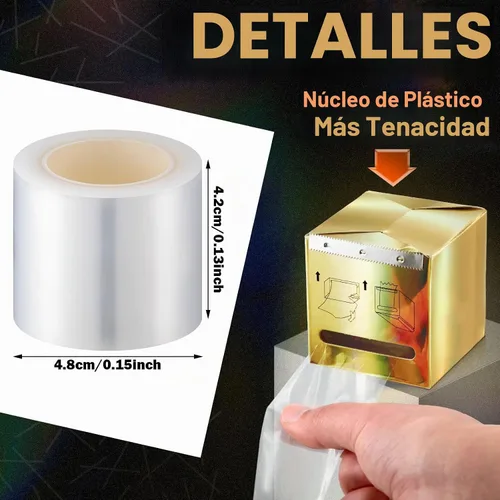 Vista 3 de Teling 8 Rolls Desechable Ceja Tatuaje Plástico Envoltura Transparente