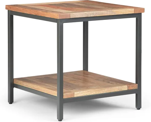 Vista 18 de SIMPLIHOME Simons - Carrito de barra de madera maciza de mango de 24 pulgadas de ancho, color natural, para sala de estar, comedor y cocina