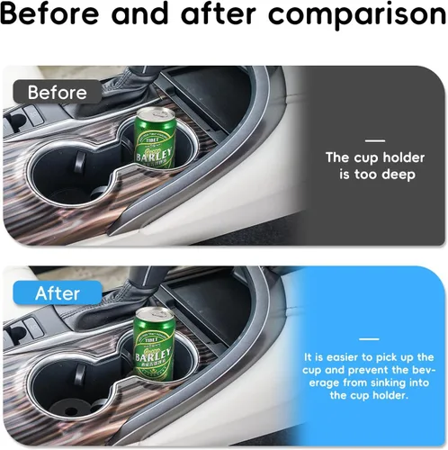 Vista 3 de Auovo Espaciador de repuesto para portavasos de 2.75 pulgadas, apto para Chevy Camry, accesorios de silicona, soporte para tazas, elevador