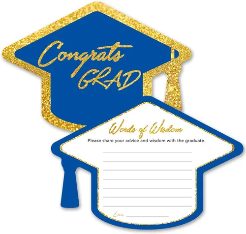 Vista 8 de Yuzi-n Tarjetas de consejos de graduación para el graduado (paquete de 50), suministros de decoración de juegos de fiesta de graduación de escuela