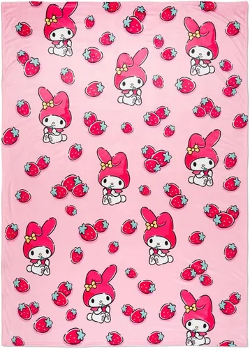 Vista 14 de Sanrio Cinnamoroll Bedding - Manta de felpa de 90 x 62 pulgadas, suave y acogedora manta Kawaii para sofá, cama y viajes, regalo coleccionable