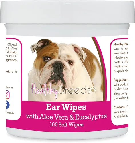 Vista 7 de Healthy Breeds Affenpinscher Toallitas de limpieza de oídos con aloe y eucalipto para perros, 100