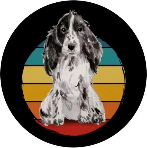 Vista 3 de Lindos PopSockets PopSockets intercambiables PopGrip para Cocker Spaniel en blanco y negro