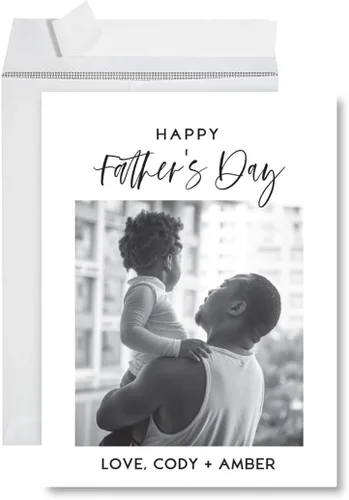 Vista 24 de Andaz Press Tarjeta de felicitación para el día del padre de 8.5 x 11 pulgadas con sobre, tarjeta jumbo para el día del padre de esposa, tarjeta