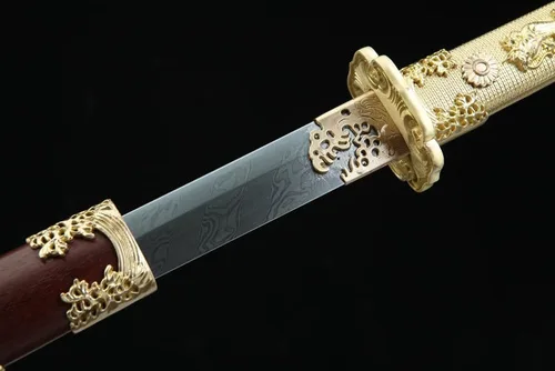 Vista 9 de 31 pulgadas Tang Dynasty Saber chino Kungfu Dao Espada Katana Mango