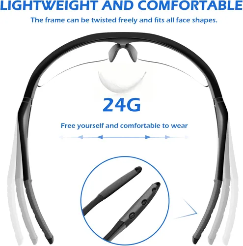 Vista 7 de OXG 12 unidades gafas de seguridad antivaho para hombres, gafas de seguridad ANSI Z87.1 resistentes a impactos y arañazos para la protección