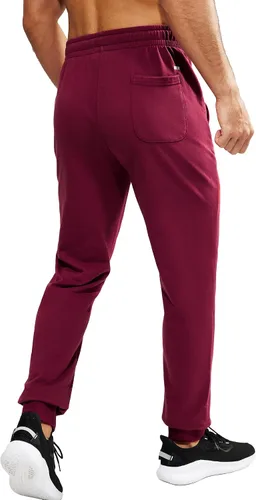 Vista 4 de MIER Men's Cotton Joggers Athletic Sweatpants for Gym Workout Active Lounge Jersey Track Pants with Pockets, Elastic Waist