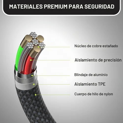Vista 9 de Cable USB A a Lightning de 1.8 m, cable cargador Lightning para iPhone certificado MFi, cable cargador de iPhone de nylon trenzado para Apple