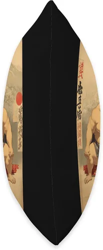 Vista 2 de Sumo Wrestler I Love Japanese Sumo Vintage Art Throw Pillow