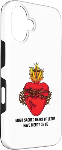Vista 3 de iPhone 16 Most Sacred Heart of Jesus Design Case