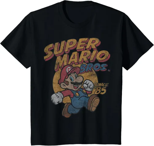 Vista 34 de Super Mario Bros. Desde '85 Camiseta Vintage con Póster' Negro